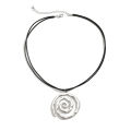 Ethnic Creative Big Spiral Conch Pendant Necklace Women Goth Adjustable Leather Wax Thread Chain Holiday Y2K Jewelry Accessories. 