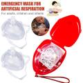 Professional CPR Breathing Mask with One-Way Valve Reusable Respiration Training Mask Protective Artificial Respiration. 