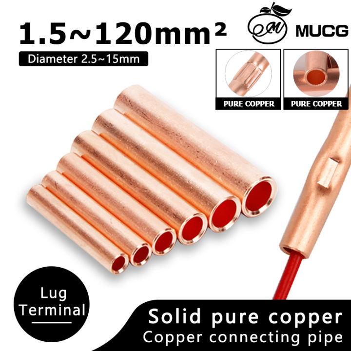Copper Inlay Connection GT Solid pure copper Cable connect tube Wire connector Cable connection ...