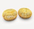 Cane / Rattan Pumpkin Stroong Big Mora 2 Pcs Together  - Cane Large Mura Use For Any People - And Home Decorated, Beautiful  Product. 