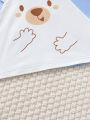Summer Boys' Set Cartoon Cute Teddy Bear Printed Blue Top+Shorts 2Pcs/Set 0-3 Years Old Sunny Handsome Boy Baby Casual Set.