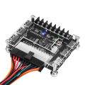 24 Pins ATX Power Supply Breakout Board and Acrylic Case Kit Module Adapter Power Connector Support 12V -12V 5V 5VSB 3.3V. 