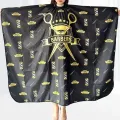 【Hot sales】1pc Salon Barber Cape with Neck Dusting Brush - Professional Hair Cutting Cape for Stylists and Barbers. 