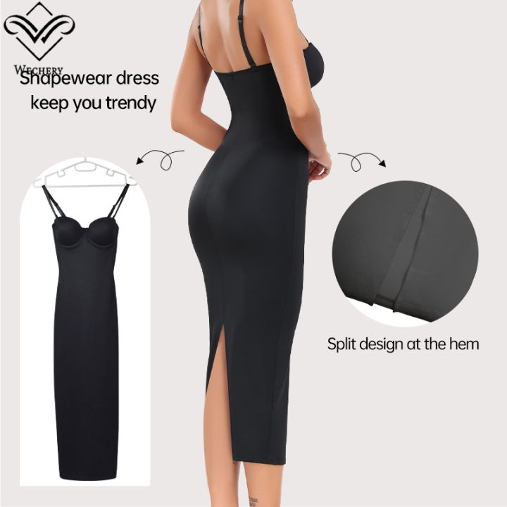 Wechey%20Slip%20Dress%20Tummy%20Control%20Shapewear%20Women%20Slimming%20Body%20Push%20Up%20Bras%20Lifts%20Breasts%20Underwear%20Slit%20Hemline%20-%20Image%204