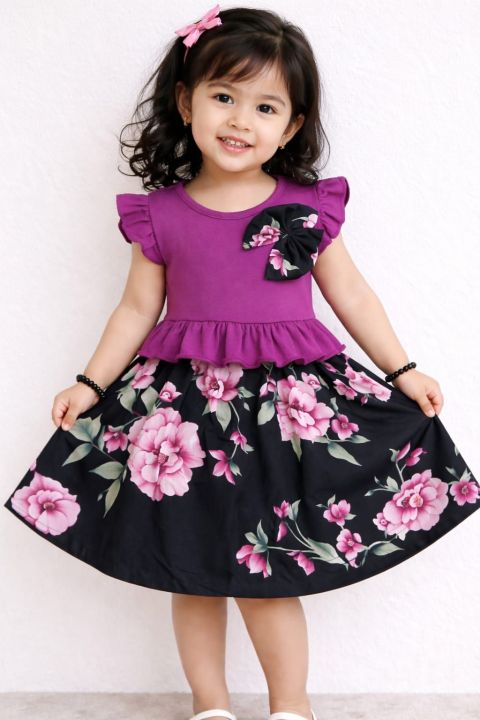 Elegant%20Princess%20Sleeveless%20Dress%20with%20Polka%20Dot%20Print%20for%20Girls%201-12%20Years%20-%20Image%204