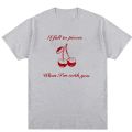Lana Del Rey Cherry Y2k Vintage T-shirt Men's Plus Size Unisex Women's Graphic T-shirt Street Apparel Harajuku Men's Top. 