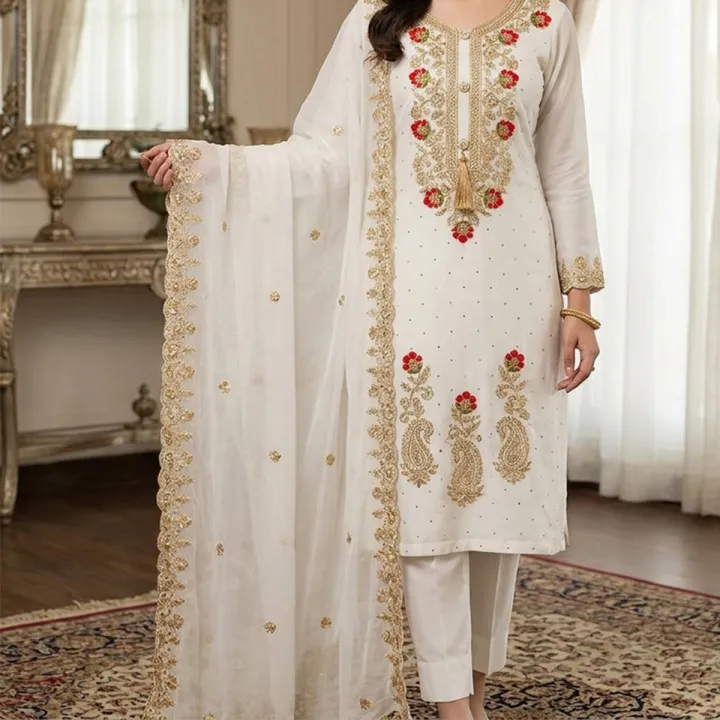 Georgette%20Unstitched%203pc%20Suit%20for%20Women%20All%20Season%20High%20Quality%20Indian%20Weightless%20Georgette%20Fabric%20Embroidered%20Style%20White%20Color%20-%20Image%204