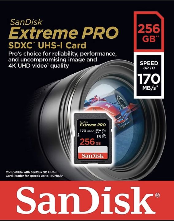 SanDisk Extreme PRO 256GB 170mbps SDXC UHS-I Memory Card (SDSDXXY-256G-GN4IN)