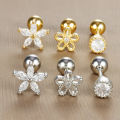 3PC Stainless Steel Tragus Cartilage Piercing Earrings Set for Women Gold Color Helix Tragus Ear Stud Earring Fashion Jewelry.