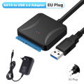 2.5" 3.5" USB 3.0 To Sata 3 Adapter Cable USB3.0 Hard Drive Converter Cable For  Seagate WD 2.5 3.5 inch HDD SSD. 