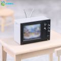 ●1Pcs Mini Retro TV Miniature Ornaments DollHouse Toy Ornaments.
