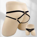  Lingerie Mens See Through Underpants Pouch Underwear Lace Hollow Lace Thongs Low Rise Panties Adjustable Belt. 