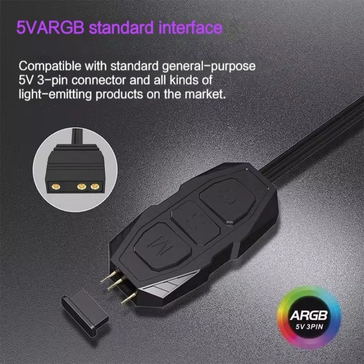LDPCSJ%20SATA%20Interface%205V%203PIN%20ARGB%20Controller%20Extension%20Cable%20Light%20Controller%20Adapter%20for%20PC%20Fan%20CPU%20Cooler%20Fan%20Light%20Strip%20-%20Image%205
