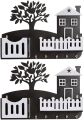 Wooden Keychain Holder - Stylish MDF Key and Mobile Stand, Wall Decor Organizer. 