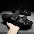 A Pair of Men's Slippers, Wear-Resistant, Sports, Soft-Soled, Comfortable, Outdoor Outer Wear, Men's Shoes, New Summer Shoes. 