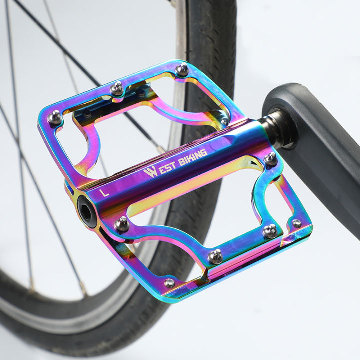 WEST%20BIKING%203%20Bearing%20Colorful%20Bike%20Pedals%20Lightweight%20Aluminum%20Alloy%20Cycling%20Pedal%20Wear-resistant%20Anti-slip%20MTB%20Road%20Bike%20Pedal%20-%20Image%207