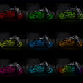 LED Lights for Motorcycle Accessories RGB APP Sound Control Moto Backlight Flexible Waterproof Decoration Light Neon Strip 12v. 