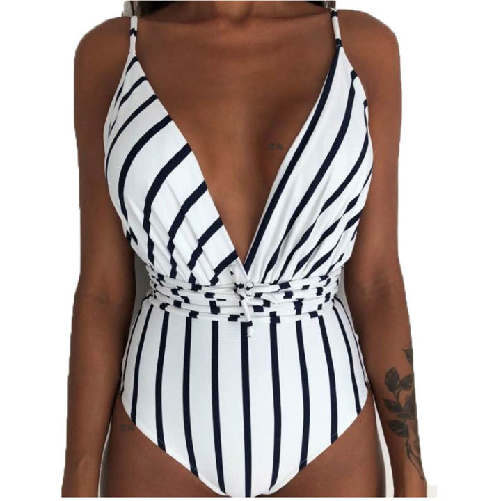 2024%20Deep%20V-Neck%20Printed%20One-Piece%20Swimsuit%20Women'S%20Green%20Fashion%20Swimwear%20Monokini%20Luxury%20Bathing%20Suit%20Beachwear%20-%20Image%204