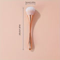 Rose Golden Fan Makeup Brush,Cosmetic Brush Loose Powder Brush ,Highlighting Brush Blush Brush-Soft Hair Makeup Fixing. 