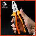Muscle cow mechanic pliers lizard nose pliers 8 inch combination pliers alligator nose pliers wire cutting cream lizard nose cream pointed mouth. 