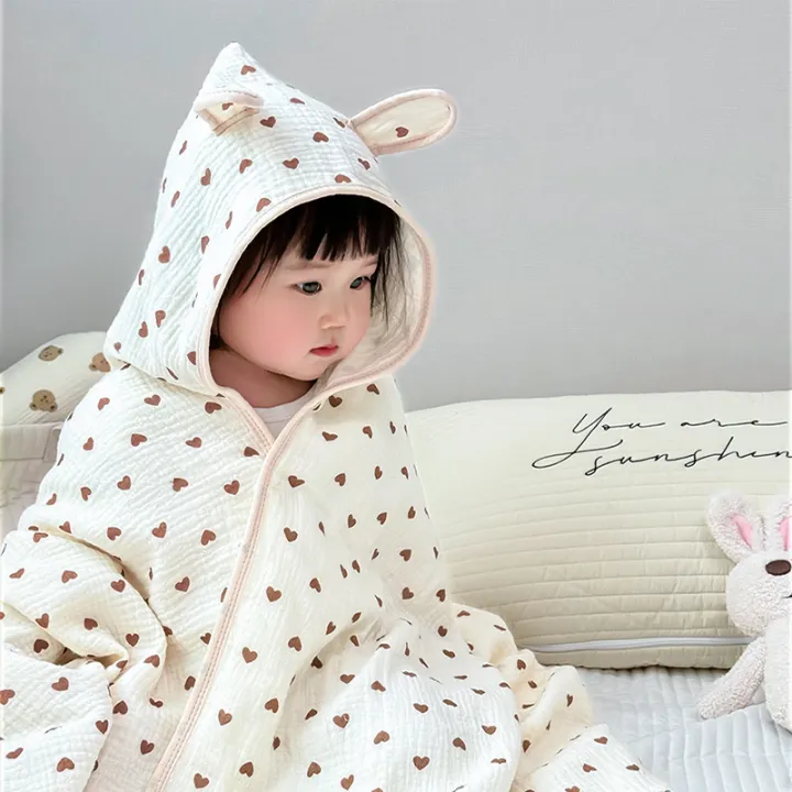 Baby%20Bath%20Towel%204%20Layers%20Gauze%20Cotton%20Cloak%20Towel%20with%20Hat%20Infant%20Four%20Seasons%20Hooded%20Cartoon%20Bathrobe%20Toddler%20Soft%20Bath%20Towel%20-%20Image%203