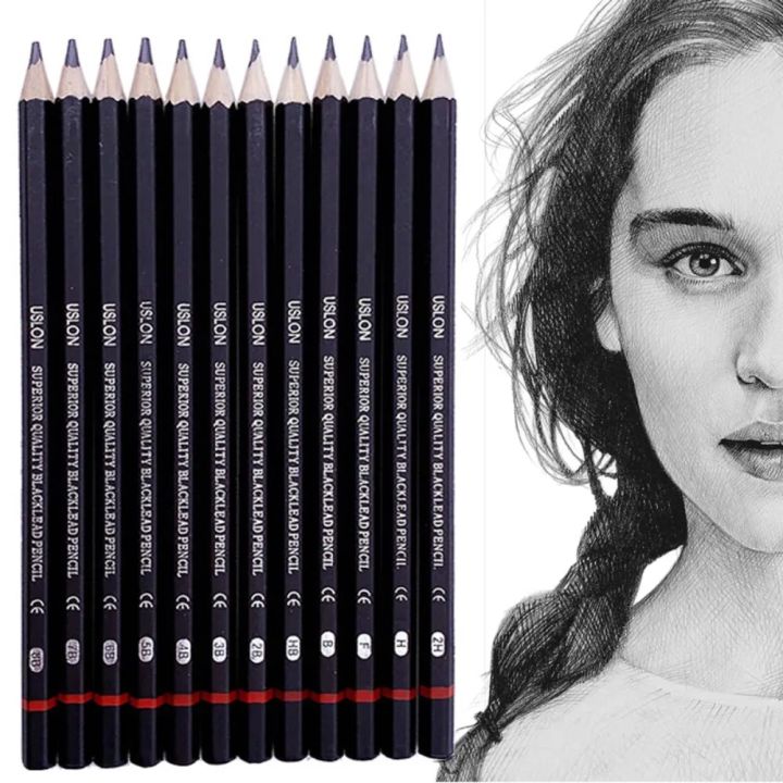 Buy Professional Drawing Sketch Pencils Set, 12 Pieces Drawing Pencils - View #9