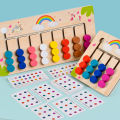 Montessori Learning Toys Mobile Color and Shape Puzzle,Matching Brain Teasers Logic Game Early Educational Wooden Toys for Kids. 