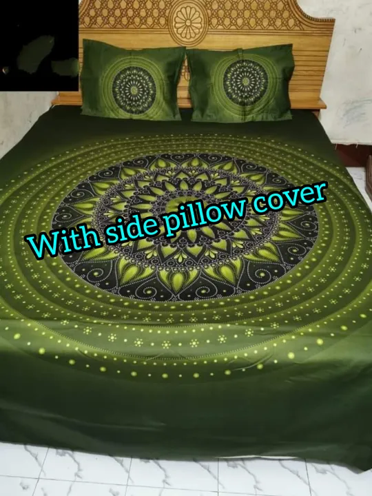 Stylish%20Digital%20Home%20Tex%20Cotton%208.5/7.5%20Feet%20Double%20Size%20Bedsheet%20with%20Two%20Pillow%20Covers%20-%20Elevate%20Your%20Bedroom%20Style%20with%20This%20Chic%20Bed%20Sheet%20-%20Image%203