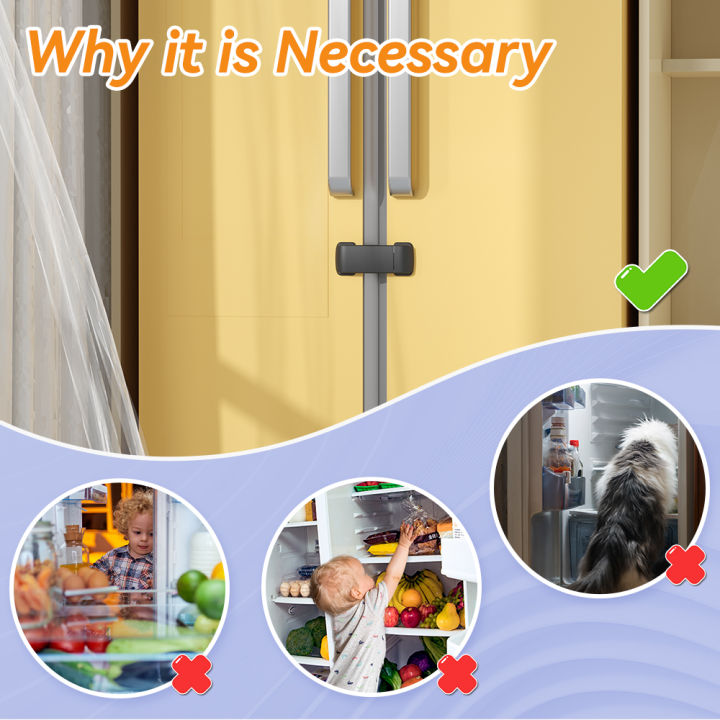 Baby%20Safety%20French%20Fridge%20Door%20Lock,%20Childproof%20Double%20Door%20Refrigerator%20Lock,%20Cabinet%20Cupboard%20Lock%20for%20Toddlers%20-%20Image%202