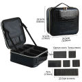 New PU Leather Cosmetic Bag For Women Multi-Functional Portable Travel Storage Makeup Case.