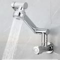 360° Rotation Chrome Kitchen Faucet Sink Basin Wall Mounted Single Cold Water Tap Bathroom Faucet Single Hole Kitchen Faucets. 
