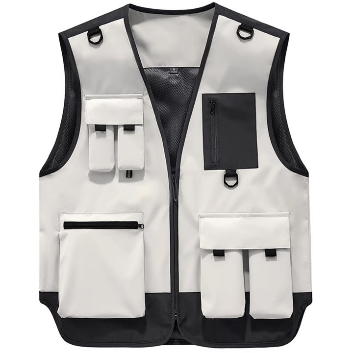 Outdoor Photography Workwear Vest Jackets Men Multi Pockets Fishing Vests Quality Leisure High Tech Male Work Waistcoat