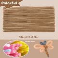 100/200/300 Pieces Light Brown Pipe Cleaners, Thick Fluffy Chenille Stems, Pipe Cleaner Crafts for Arts & Crafts. 