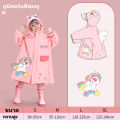 Durable kids cartoon raincoat Eva and good storage. 