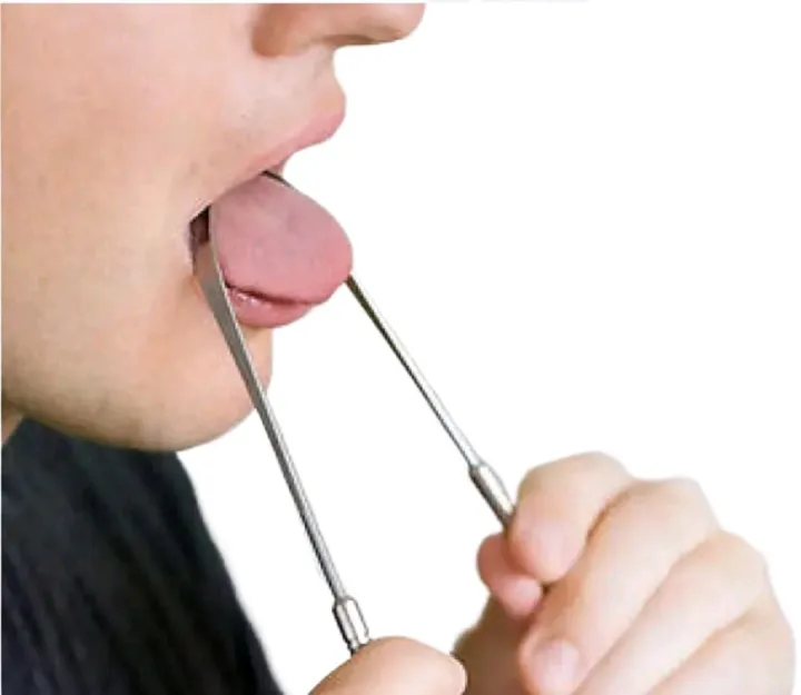 Tongue Scraper Cleaner Stainless Steel Bad Breath for Dental Oral Care Tool
