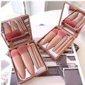 5Pcs Portable Makeup Brush Set With Mirror -  Foldable Travel Kit ，Mini Makeup Brush Set Travel Makeup Brush Set. 