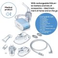 Beurer IH 60 Nebulizer, Quiet and Portable Inhaler, Rechargeable Battery, Compressor Compressed Air | 3-Year Official Warranty by TRONZZ. 