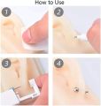 2 Units  Ear /Nose Piercing Kit Safety Pain Free Sterile Package Body Ear Nose Piercing Gun Kit Tool with Stud (Crystal 4mm). 