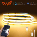 5V Tuya Smart Life WiFi USB COB LED Strip Ultra Bright 320LEDs/m Flexible Tape Ribbon COB Lights RA90 Works Alexa  Home lightify. 