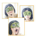 3D Sad Frog Sleep Mask Natural Sleeping Eyeshade Cover Shade Eye Patch Women Men Soft Portable Blindfold Travel Rest Eyepatch. 