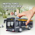 Children's Simulated Bus Model with Light And Sound Effect Door-Opening Inertial Sightseeing Vehicle Toy for Kids Xmas .