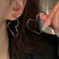Trendy 1Pair Lovely Women Fashion Personality Exaggerated Hollow Heart Design Earring Cuff For Girl Birthday Jewelry Gift. 