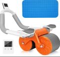 Abdominal Roller Ab Wheel Roller Automatic Rebound Ab Roller Wheel Abdominal Exercises Abdominal Exercise Equipment with Knee Pad Elbow Support Phone Holder for Home Gym Strength Workouts.