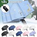 Cute Sun Umbrella Windproof and Sunscreen Fully Automatic Sun Umbrella Dual Purpose Students Folding Sun Umbrella. 