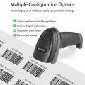 1d 2d Wireless Barcode Scanner with Charging Base Qr Code Handheld Barcode Reader Wireless or Bluetooth Bar Scanner. 