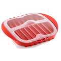 Microwave Bacon Baking Tray (With Splash-Proof Cover) Bacon Baking Tray Convenient And Fast Maker Efficient Kitchen Cooking Tool. 
