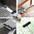 Floor Scrubbing Brush with Long Handle,Squeegee and Comb，Hard Bristle Sweeping Broom for Tiles,Cleaning Pet Hairs, Sofa, Window, Carpet, Bathroom and Hard-to-Reach Corners. 