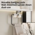 Suction Towel Rack Waterproof Rotatable for Bathroom Hand Towel Ring Sink Wall-Mounted Strong Hold Bathroom Organizer.