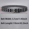 1pc Women's Belt Trend Simple Double Hole Men Belt Punk Hip Hop Rock Style Subculture Y2K Belt Punch Free Belt for Men and Women. 