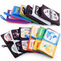 4 Pages Enlightenment Early Learning Books Children Black and White Cloth Book for Kids Montessori Educational Toys.